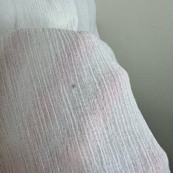 Free People Dress XS High Low Peasant Boho Prairie Flowy Gauzy Embroidered Midi - Picture 10 of 14